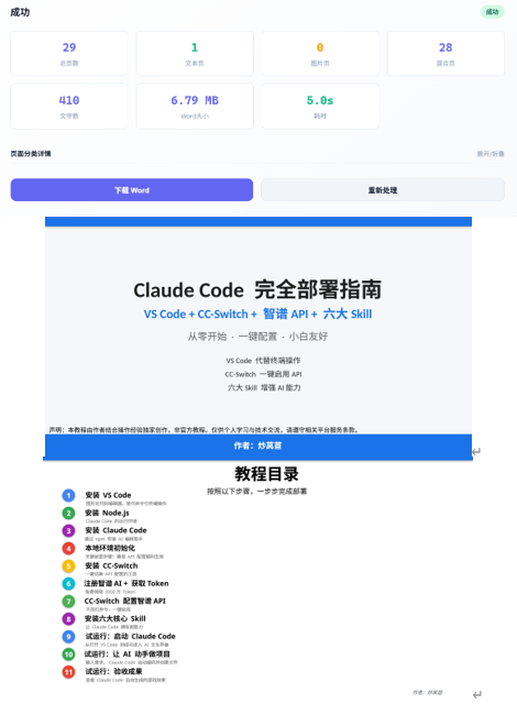 Nikvelox PDF转Word工具-转换后可编辑Word文档效果